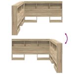 vidaXL Tête de lit de rangement Chêne sonoma 140 cm Bois d'ingénierie