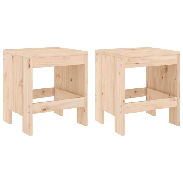 vidaXL Tabourets de jardin lot de 2 40x36x45 cm bois massif de pin
