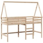 vidaXL Lit superposé avec échelle et toit sans matelas 80x200 cm