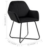 Vidaxl chaises à manger lot de 6 noir velours