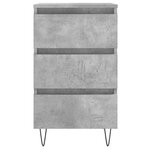 vidaXL Table de chevet gris béton 40x35x69 cm bois d’ingénierie