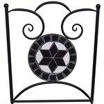 vidaXL Ensemble de bistro 3 Pièces mosaïque Carreau céramique noir Blanc