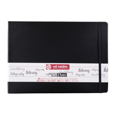 Carnet croquis format a4 (29 7x21cm) - 80 feuilles - 80g - noir - royal talens