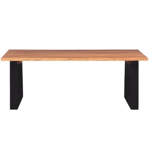 Table Basse Teck Massif 110x110x45cm - Meuble D'extérieur Résistant - Design Moderne Pour Jardin