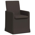 vidaXL Chaises de salle à manger 2 pc Lin Gris foncé 57 x 68 x 94 cm