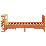 vidaXL Cadre de lit sans matelas cire marron 120x190cm bois pin massif