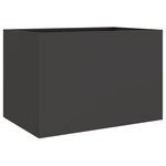 vidaXL Jardinière noir 62x40x39 cm acier laminé à froid