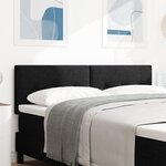 tête de lit vidaXL en tissu noir rembourrée avec boutons 140 cm