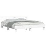 vidaXL Cadre de lit sans matelas blanc 160x200 cm