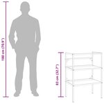 vidaXL Cadre de lavabo de salle de bain Blanc 59x38x83 cm Fer