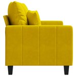 vidaXL Canapé à 2 places Jaune 120 cm Velours