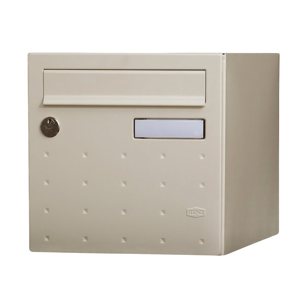 Boîte aux lettres 1 porte cubysm ivoire ral 1015b