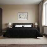 vidaXL Duvet d'hiver Noir 200 x 220 cm Microfibre et polaire Teddy