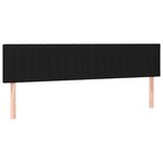 vidaXL Sommier à lattes de lit avec matelas noir 120x190 cm tissu