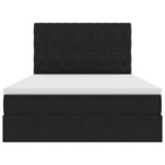 vidaXL Lit avec rangement et matelas Noir 140 x 190 cm Velours
