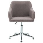 vidaXL Chaises pivotantes à manger lot de 2 taupe tissu