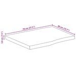 vidaXL Dessus de table 70x40x3 8 cm bord vivant bois massif manguier