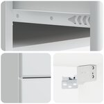 vidaXL Cabinet de chevet mural avec tiroir Blanc 34 5 x 33 x 40 cm