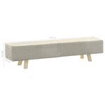 Vidaxl repose-pied crème 120x28x26 cm tissu