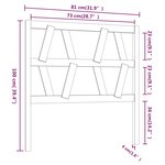 vidaXL Tête de lit 81x4x100 cm Bois massif de pin