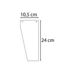 Paquet de 100 intercalaires trapèze vert . Perforation 2 trous EXACOMPTA