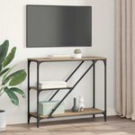 vidaXL Table console Chêne artisanal 88 5 x 30 x 75 cm