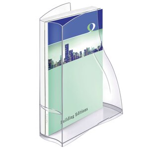 Porte-revues Ellypse 370, 278 x 83 x 325 mm, polystyrène, transparent