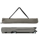 vidaXL Lit de soleil pliant avec sac de transport en tissu Oxford 600D gris
