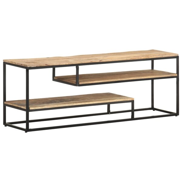 vidaXL Meuble TV 130x30x45 cm Bois de manguier brut