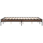 vidaXL Cadre de lit chêne marron 120x200 cm bois d'ingénierie et métal