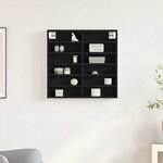vidaXL Vitrine Cabinet Noir Chêne 60x8 5x58 cm Bois d'ingénierie