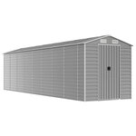 vidaXL Abri de jardin gris clair 191 x 810 x 198 cm en acier galvanisé
