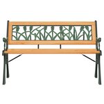 vidaXL Banc de jardin 116 cm bois de sapin massif et acier