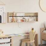 vidaXL Étagère à magazines avec étagère Chêne Sonoma 100 x 12 x 30 cm