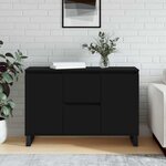 vidaXL Buffet noir 101 5x35x70 cm bois d’ingénierie