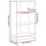 vidaXL Bibliothèque sonoma gris 60x35x107 5 cm bois d'ingénierie