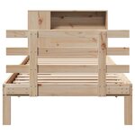vidaXL Lit bibliothèque sans matelas 90x190 cm bois de pin massif