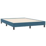 vidaXL Sommier à lattes de lit et matelas et LED bleu foncé 160x210cm velours