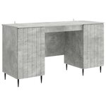 vidaXL Bureau Gris béton 142 5 x 50 x 75 cm Bois d'ingénierie