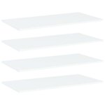 vidaXL Panneaux de bibliothèque 4 Pièces blanc bois d’ingénierie