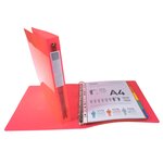 Classeur 4 Anneaux 30mm Iderama Pp Polypropylène 7/10e - A4 Maxi - Rose - X 10 - Exacompta