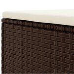 vidaXL Salon de jardin 6 Pièces avec coussins Marron Résine tressée