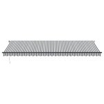 vidaXL Auvent manuel rétractable anthracite et blanc 600x350 cm