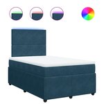 vidaXL Sommier à lattes de lit et matelas bleu 120x200 cm velours