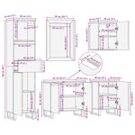 vidaXL Ensembles de salle de bain 5 Pièces Naturel Bois de mangue massif