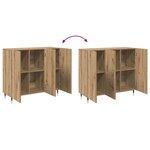 vidaXL Buffet Marron 90 x 34 x 80 cm Bois d'ingénierie
