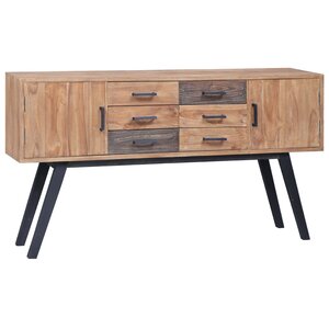 vidaXL Armoire latérale 110x30x75 cm Teck solide