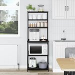 vidaXL Étagère de cuisine Chêne noir 60 x 40 x 168 cm