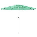 vidaXL Parasol de jardin avec mât en acier vert 324x324x247 cm