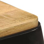 vidaXL Tabourets de bar lot de 2 noir bois de manguier massif